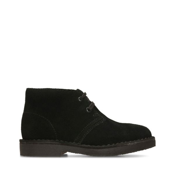Clarks Girls Desert Boot Casual Shoes Black | USA-8173902